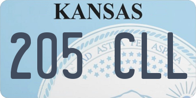 KS license plate 205CLL