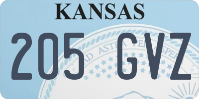 KS license plate 205GVZ