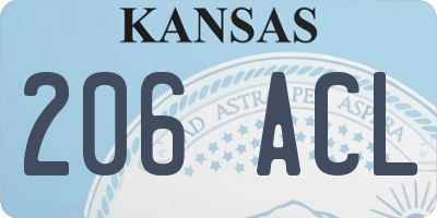 KS license plate 206ACL