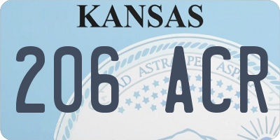 KS license plate 206ACR