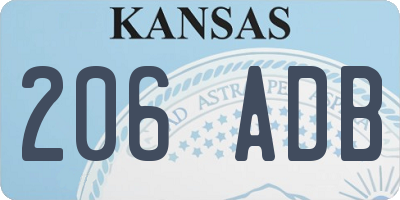 KS license plate 206ADB