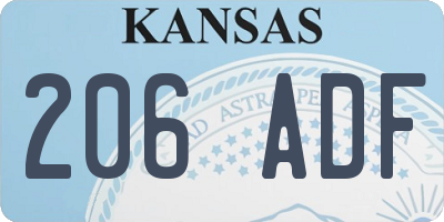 KS license plate 206ADF