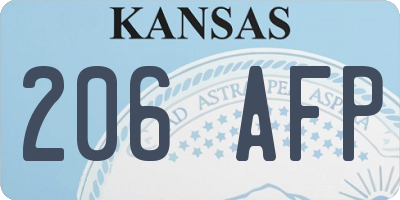 KS license plate 206AFP