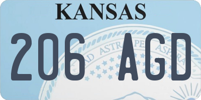 KS license plate 206AGD