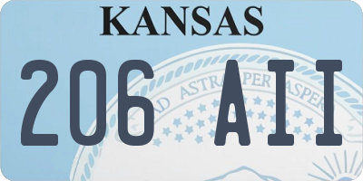 KS license plate 206AII