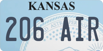KS license plate 206AIR