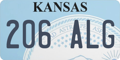 KS license plate 206ALG