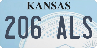 KS license plate 206ALS