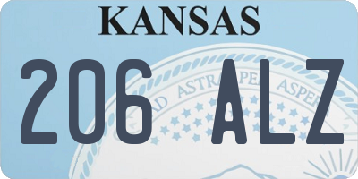 KS license plate 206ALZ