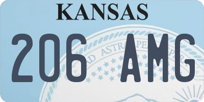 KS license plate 206AMG