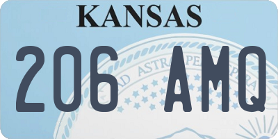 KS license plate 206AMQ