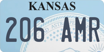 KS license plate 206AMR