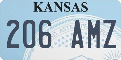 KS license plate 206AMZ