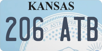 KS license plate 206ATB