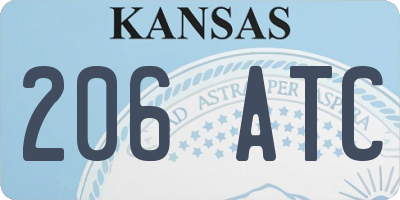 KS license plate 206ATC