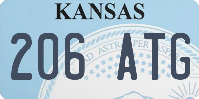 KS license plate 206ATG