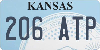 KS license plate 206ATP