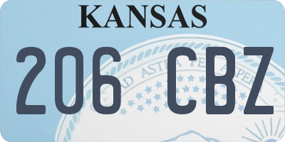KS license plate 206CBZ