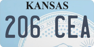 KS license plate 206CEA