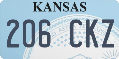 KS license plate 206CKZ