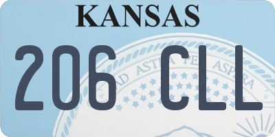 KS license plate 206CLL