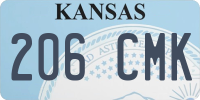 KS license plate 206CMK