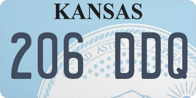 KS license plate 206DDQ
