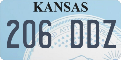 KS license plate 206DDZ