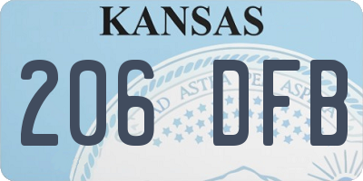 KS license plate 206DFB