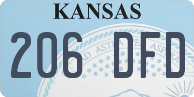 KS license plate 206DFD