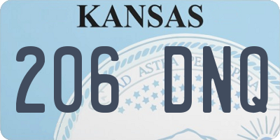 KS license plate 206DNQ