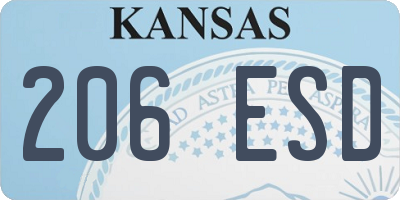 KS license plate 206ESD