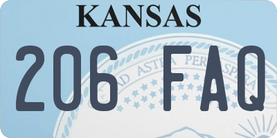 KS license plate 206FAQ