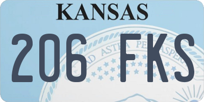 KS license plate 206FKS