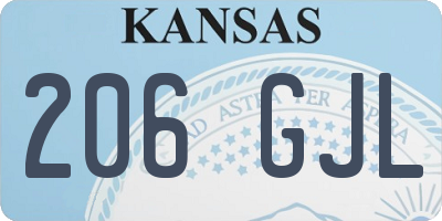 KS license plate 206GJL
