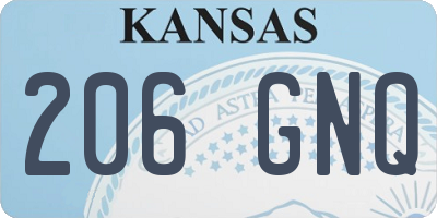KS license plate 206GNQ