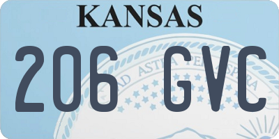 KS license plate 206GVC