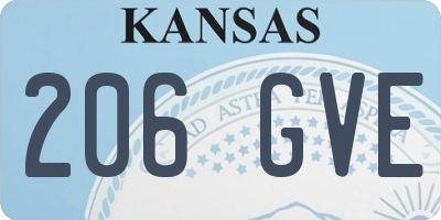 KS license plate 206GVE