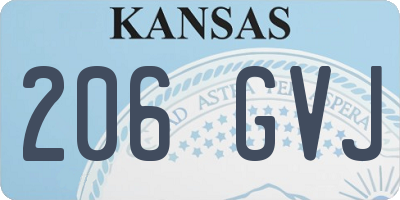 KS license plate 206GVJ