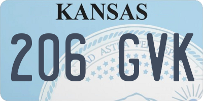 KS license plate 206GVK
