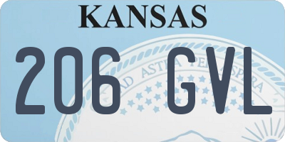 KS license plate 206GVL