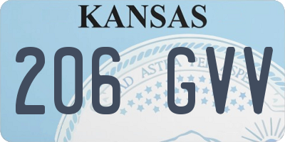 KS license plate 206GVV