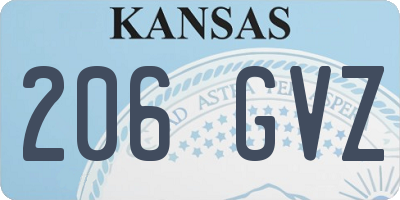 KS license plate 206GVZ