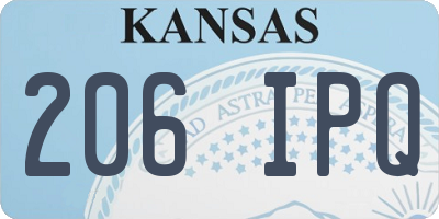 KS license plate 206IPQ