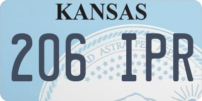 KS license plate 206IPR
