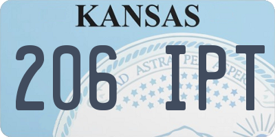 KS license plate 206IPT
