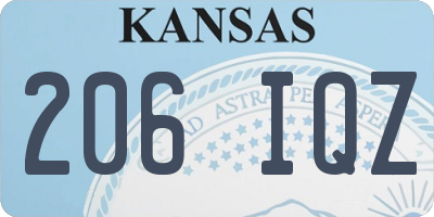 KS license plate 206IQZ
