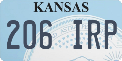 KS license plate 206IRP
