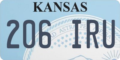 KS license plate 206IRU