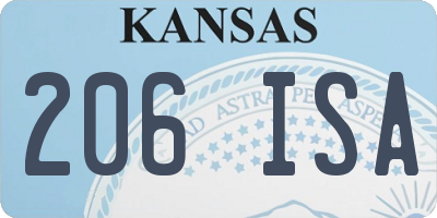 KS license plate 206ISA